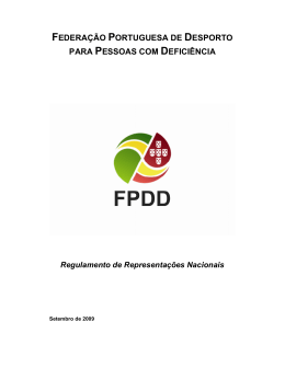 Regulamento das Representações Nacionais (FPDD)