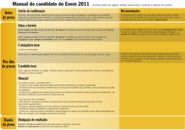 Manual do candidato do Enem 2011