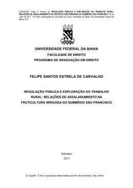 CARVALHO, Felipe S. Estrela - Regulacao Publica e Exploracao do