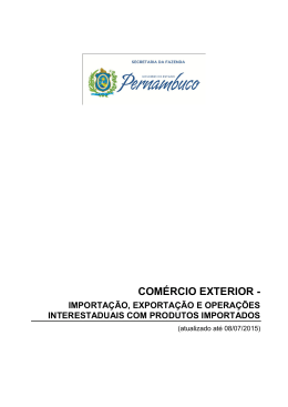 COMÉRCIO EXTERIOR - Importação, Exportação e