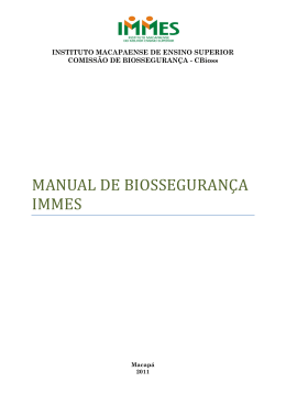 Manual de Biosegurança IMMES