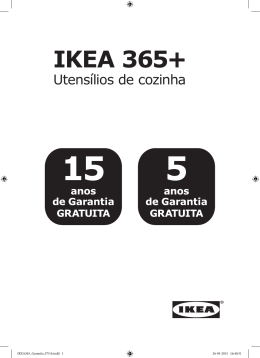 Garantia de produtos para cozinhar IKEA 365+