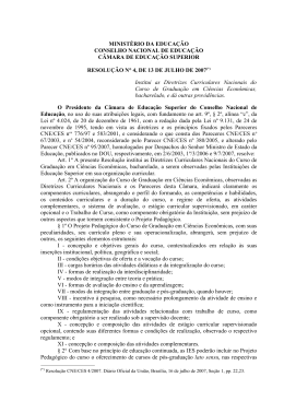 Resolução CNE/CES n° 4/2007