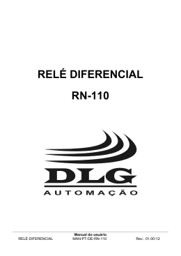 RELÉ DIFERENCIAL RN-110 - DLG Automação Industrial