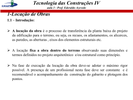 Tecnologia das Construções IV aula 3 - Prof. Ederaldo