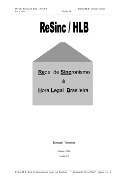 Manual Técnico da ReSinc/DSH