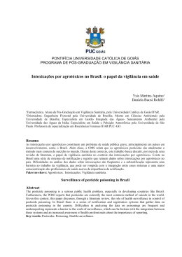 Intoxicações por agrotóxicos no Brasil: o papel da