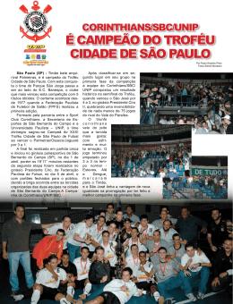 Corinthians/SBC/UNIP - É Campeão do Troféu Cidade de São Paulo