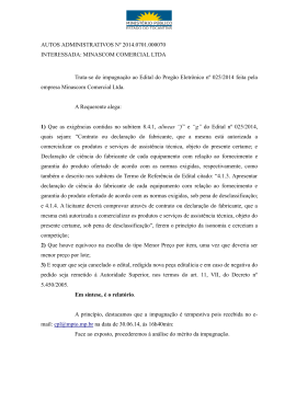 Impugnacao de Licitação - Ministério Público do Estado do Tocantins