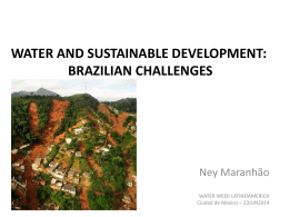 water and sustainable development: brazilian challenges
