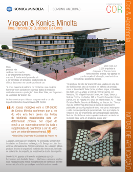Viracon & Konica Minolta - Konica Minolta Sensing Brasil Sensing