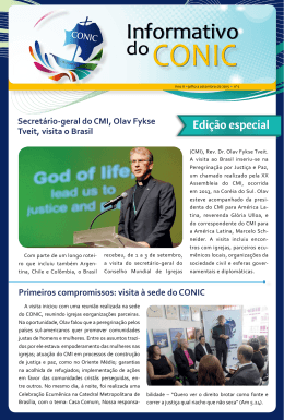 visita à sede do CONIC - Conselho Nacional de Igrejas Cristãs do