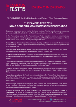 Press Release The Famous Fest