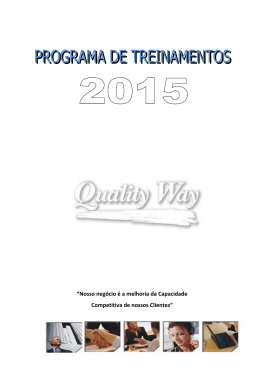 A Quality Way é uma empresa de consultoria, com mais de 10 anos