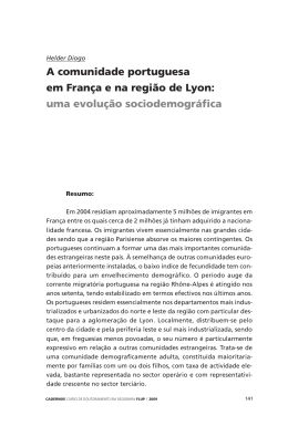A comunidade portuguesa em França e na região de Lyon: uma