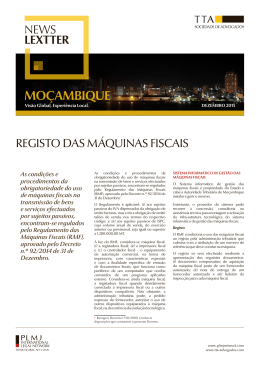 Moçambique - Registo das Máquinas Fiscais