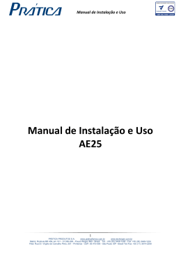 MANUAL DO USUÁRIO - AE25