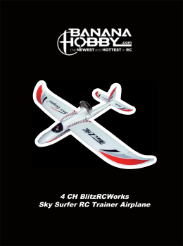 4 CH BlitzRCWorks Sky Surfer RC Trainer Airplane