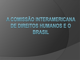 A comissão interamericana de direitos humanos e o Brasil