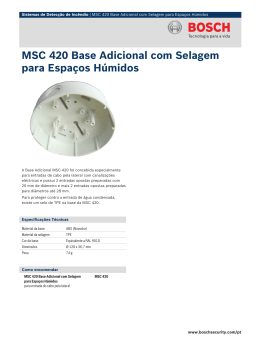 MSC 420 Base Adicional com Selagem para Espaços Húmidos