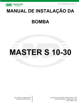 MASTER S 10-30 - Master Pump Bombas