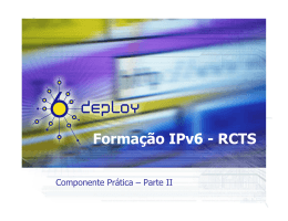 Exercícios, Parte II - Formação IPv6 RCTS