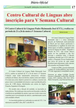 Centro Cultural de Línguas abre inscrição para V