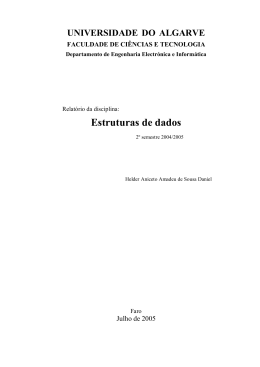 Relatório da disciplina 2004/5