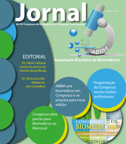 jornal biomedico - Conselho Regional de Biomedicina 1ª Região