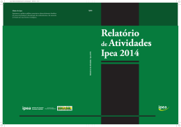 Relatório de Atividades Ipea 2014