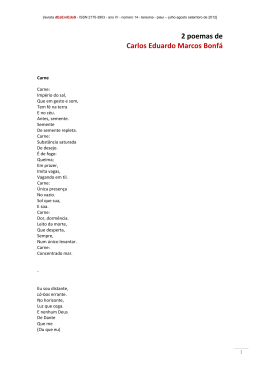 2 poemas de Carlos Eduardo Marcos Bonfá