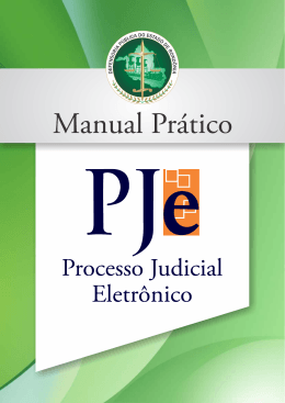 Manual Prático - PJe.cdr - Defensoria Pública do Estado de Rondônia