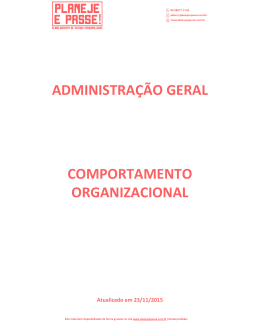 administração geral comportamento organizacional