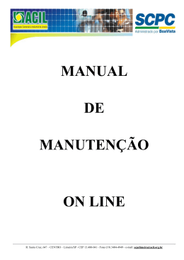 MANUAL DE MANUTENÇÃO ON LINE