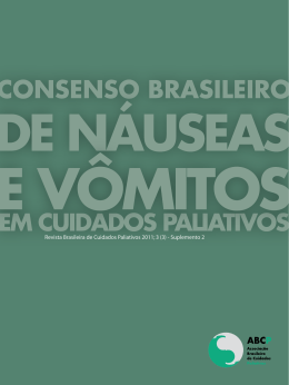 CONSENSO BRASILEIRO DE NÁUSEAS E VôMITOS