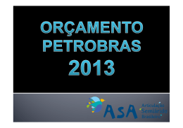 Apresentação Orçamento Petrobras 2013