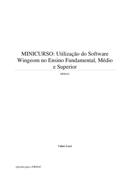 MINICURSO: Utilização do Software Wingeom no Ensino