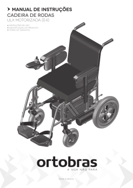 Manual de instruções cadeira de rodas