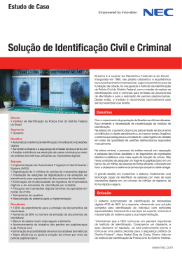 Solução de Identificação Civil e Criminal