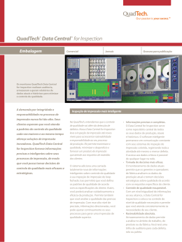 Folheto do QuadTech® Data Central® para Inspeção