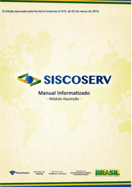 Manual SISCOSERV - Módulo Aquisição