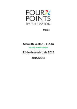 Menu Reveillon – FESTA 31 de dezembro de 2015