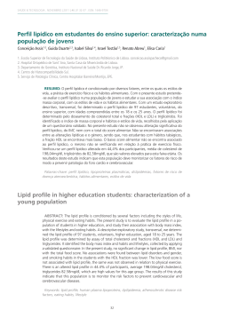 Perfil lipídico em estudantes do ensino superior: caracterização