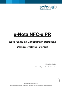 e-Nota NFC-e PR