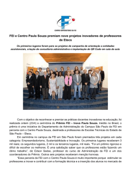 FEI e Centro Paula Souza premiam nove projetos inovadores de