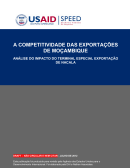 a competitividade das exportações de moçambique
