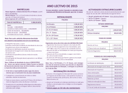 ANO LECTIVO DE 2015 - Colégio Arco-Iris