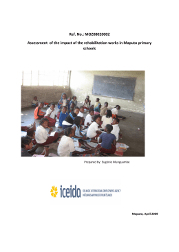 Assessment of the Impact of the Rehabilitation works in Maputo