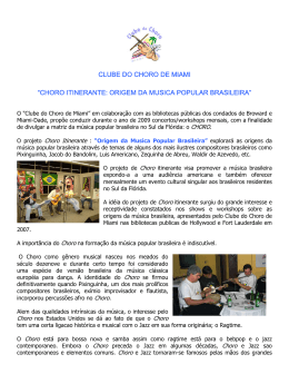 CLUBE DO CHORO DE MIAMI “CHORO ITINERANTE