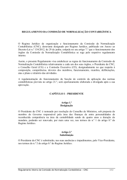 Regulamento da CNC - Comissão de Normalização Contabilística